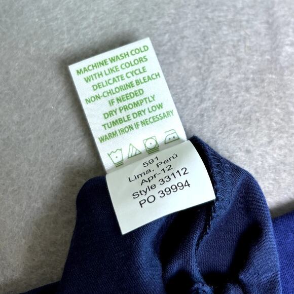 Lilly Pulitzer Navy Blue Preppy Summer Ruffle Bow Tie Cotton Shirt Size XS NWOT - Picture 8 of 8